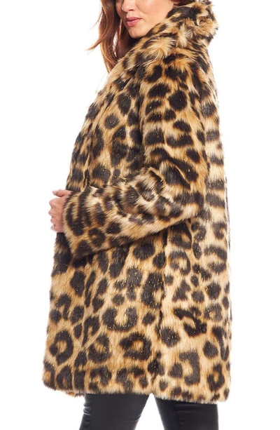 Shop Donna Salyers Fabulous-furs Stardust Leopard Print Faux Fur Coat In Multi