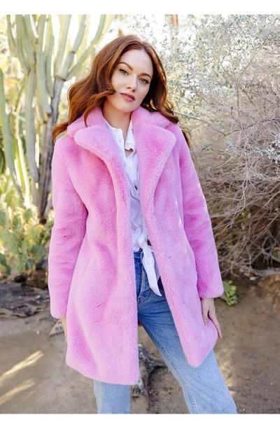 Shop Donna Salyers Fabulous-furs Donna Salyers Fabulous Furs Le Mink Faux Fur Jacket In Light Pink