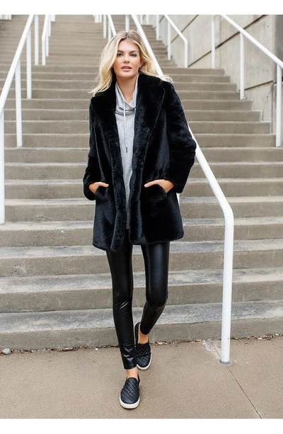 Donna Salyers Fabulous-furs Le Mink Faux Fur Jacket In Black