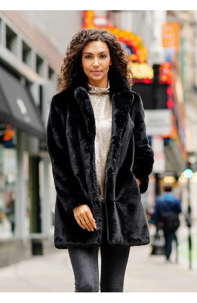 Donna Salyers Fabulous-furs Le Mink Faux Fur Jacket In Black
