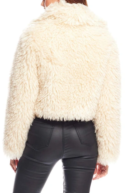 Shop Donna Salyers Fabulous-furs Snowdrift Faux Fur Jacket In Ivory