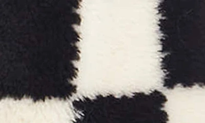 Shop Donna Salyers Fabulous-furs Donna Salyers Fabulous Furs Checkmate High Pile Fleece Longline Coat In Multi