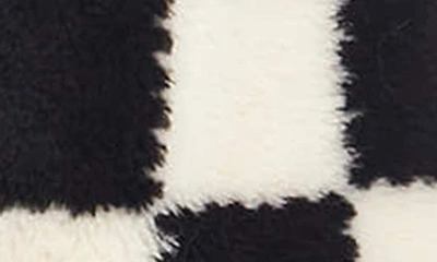 Donna Salyers Fabulous-furs Checkmate High Pile Fleece Longline Coat In Multi