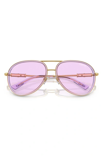 Shop Versace 60mm Pilot Sunglasses In Violet