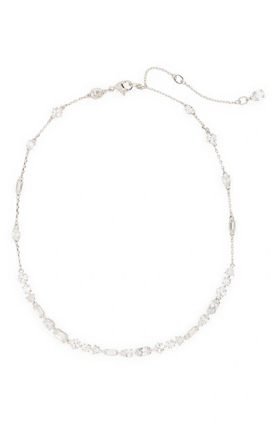 Shop Swarovski Mesmera Crystal Collar Necklace In Silver
