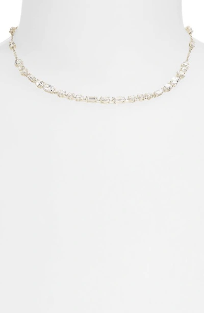 Shop Swarovski Mesmera Crystal Collar Necklace In Silver