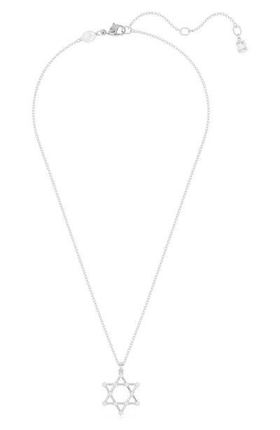 Shop Swarovski Insigne Star Of David Pendant Necklace In Silver