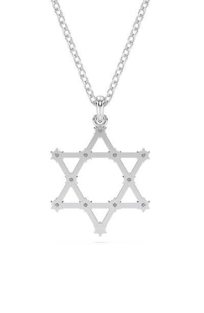 Shop Swarovski Insigne Star Of David Pendant Necklace In Silver