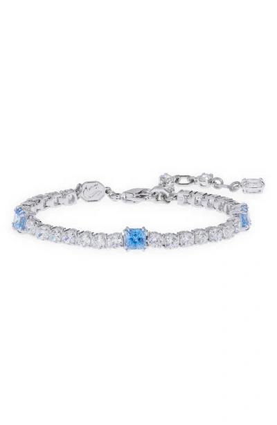 Shop Swarovski Matrix Crystal Tennis Bracelet In Blue