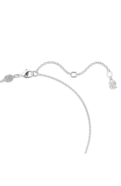 Shop Swarovski Insigne Cross Pendant Necklace In Silver