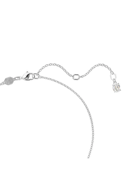 Swarovski Silver-tone Insigne Crystal Cross Pendant Necklace, 15-3/4" + 2-3/4" Extender In Silver