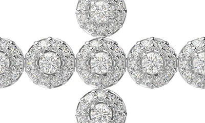Swarovski Silver-tone Insigne Crystal Cross Pendant Necklace, 15-3/4" + 2-3/4" Extender In Silver