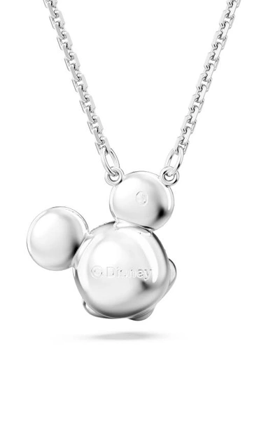 Shop Swarovski X Disney® 100 Mickey Mouse Pendant Necklace In Silver