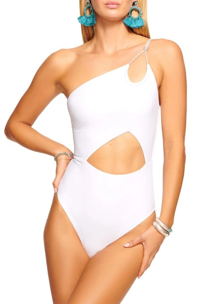 Shop Ramy Brook India One-shoulder One-piece Swimsuit In White
