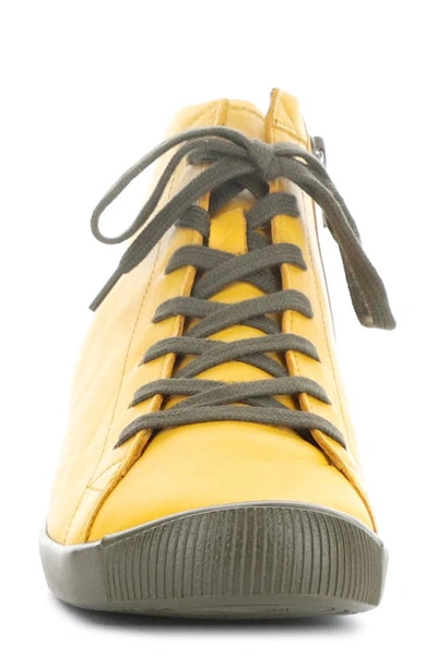 Softinos By Fly London Ibbi Lace-up Sneaker In Ochre/ Army