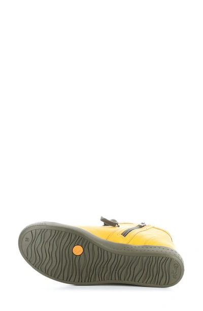 Softinos By Fly London Ibbi Lace-up Sneaker In Ochre/ Army