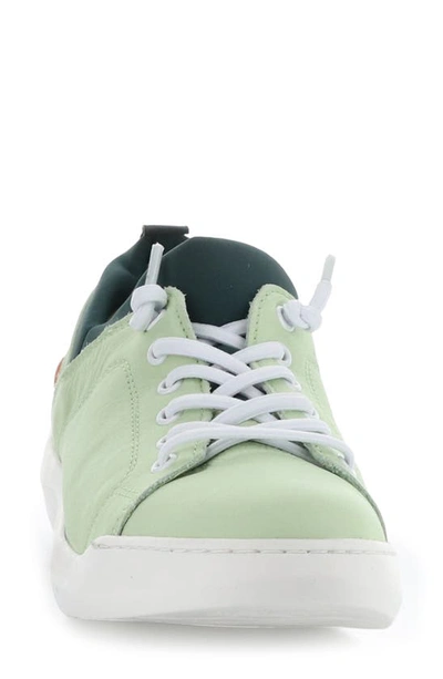 Shop Softinos By Fly London Bonn Sneaker In 017 Light Green/ Petrol
