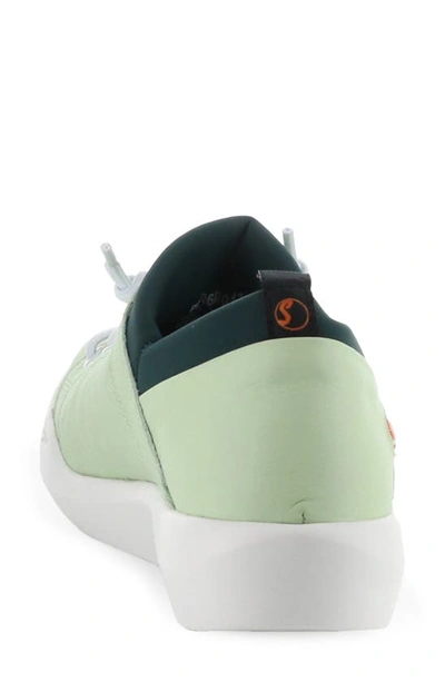 Shop Softinos By Fly London Bonn Sneaker In 017 Light Green/ Petrol
