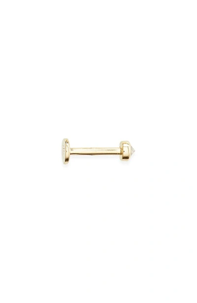 Monica Vinader Siren Mini Crystal Single Labret Stud Earring In Gold