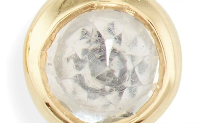 Monica Vinader Siren Mini Crystal Single Labret Stud Earring In Gold