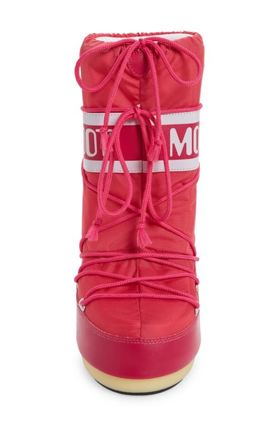 Shop Moon Boot Icon Water Repellent  In Dark Pink