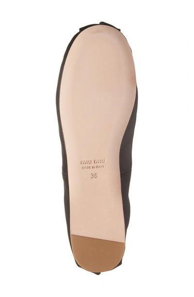Miu Miu Satin Ballet Flats In Black