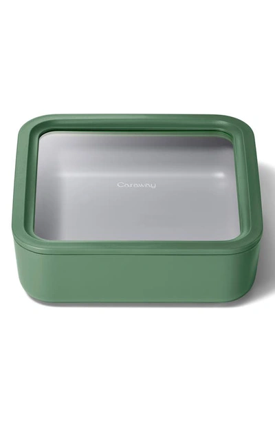 Shop Caraway 10-cup Glass Food Storage Container In Sage