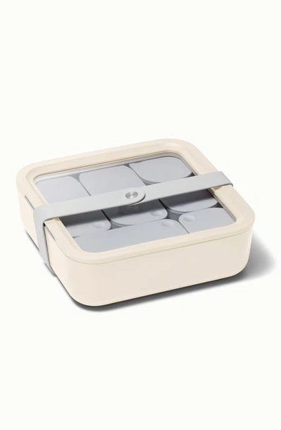 Caraway 10-cup Glass Food Storage Container In Cream