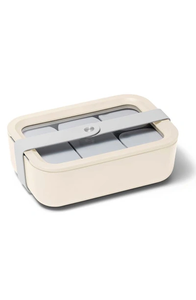 Caraway 6.6-cup Glass Food Storage Container In Cream