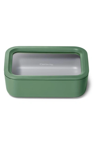 Shop Caraway 6.6-cup Glass Food Storage Container In Sage