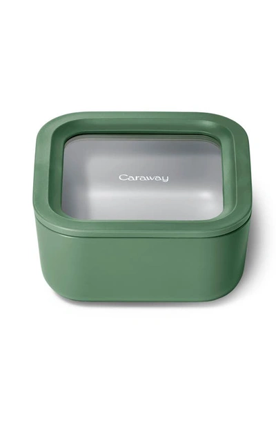 Shop Caraway 4.4-cup Glass Food Storage Container In Sage