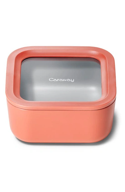 Shop Caraway 4.4-cup Glass Food Storage Container In Perracotta