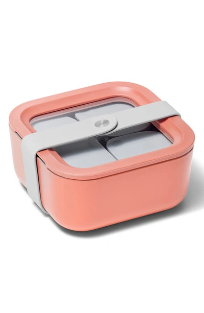 Caraway 4.4-cup Glass Food Storage Container In Perracotta