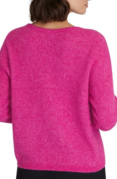 Shop Club Monaco Reversible Alpaca & Wool Blend Cardigan In Hot Pink/ Rose Lumineux