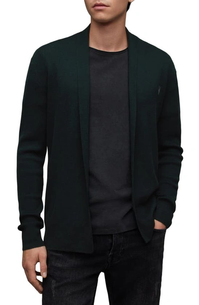 Shop Allsaints Mode Slim Fit Merino Wool Cardigan In Racing Green