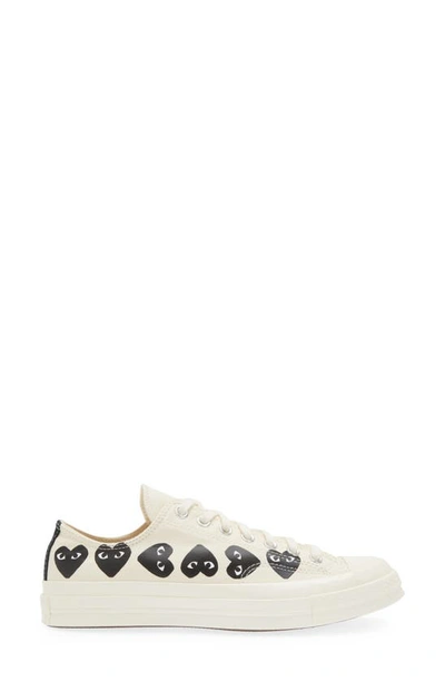 Comme Des Garçons Multi Heart Low Top In Beige