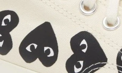 Comme Des Garçons Multi Heart Low Top In Beige