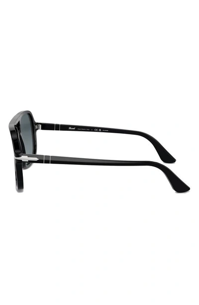 Persol 58mm Polarized Pilot Sunglasses In Black