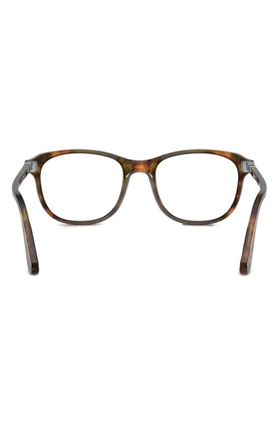 Shop Persol 53mm Pillow Optical Glasses In Dark Brown