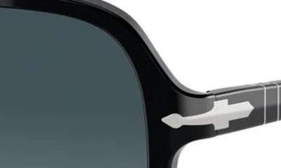 Persol 58mm Polarized Pilot Sunglasses In Black