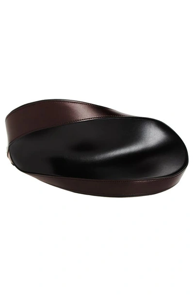 Shop Mugler Spinal Curve 01 Gradient Leather Top Handle Bag In Cognac