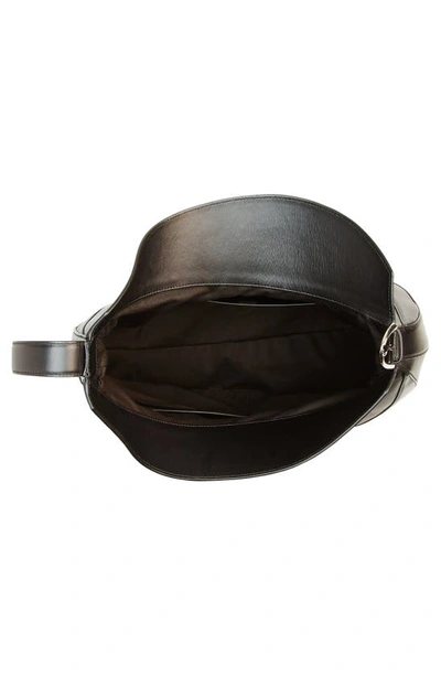 Shop Mugler Large Spiral Curve 02 Leather Shoulder Bag In Black