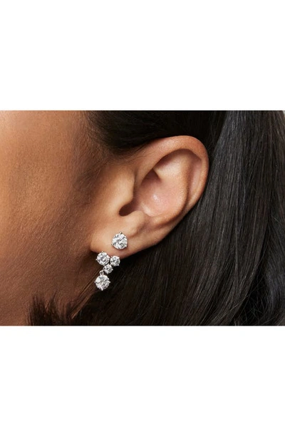 Lightbox 3.29-carat Lab Created Diamond Cluster Earring Enhancer In 14k White Gold