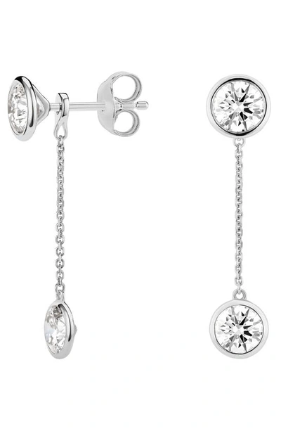 Shop Lightbox 1-carat Lab Created Diamond Drop Earring Chain Enhancers In 14k White Gold