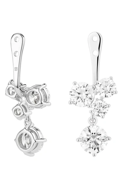 Lightbox 3.29-carat Lab Created Diamond Cluster Earring Enhancer In 14k White Gold