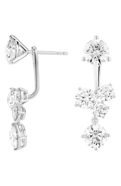 Lightbox 3.29-carat Lab Created Diamond Cluster Earring Enhancer In 14k White Gold