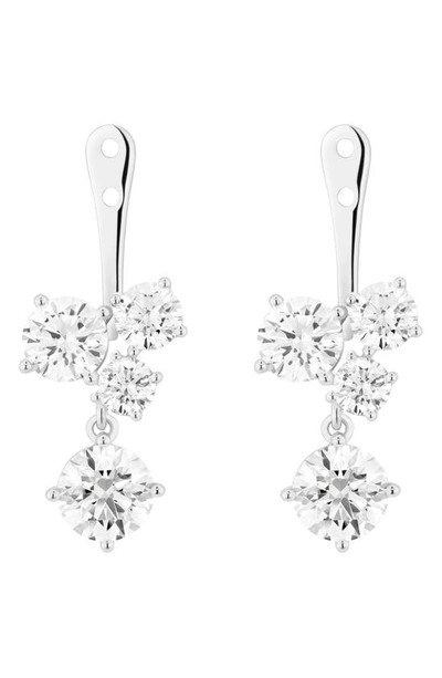 Lightbox 3.29-carat Lab Created Diamond Cluster Earring Enhancer In 14k White Gold