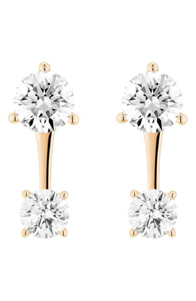 Shop Lightbox 1-carat Lab Created Diamond Solitaire Earring Enhancers In 14k Yellow Gold
