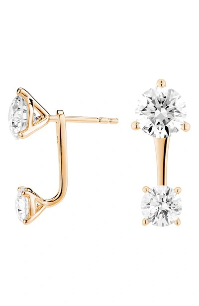 Shop Lightbox 1-carat Lab Created Diamond Solitaire Earring Enhancers In 14k Yellow Gold