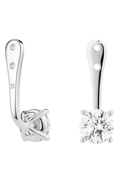 Shop Lightbox 1-carat Lab Created Diamond Solitaire Earring Enhancers In 14k White Gold
